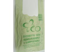 SHOPPER BIODEGRADABILE COMPOSTABILE BORSETTE BUSTE BIODEGRADABILI MEDIA 27X50