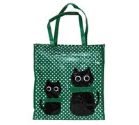Shopper Borsa Donna In Plastica Busta Spesa Casual Universale Fantasia Gattini