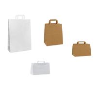 SHOPPER CARTA CON MANICI PIATTI BUSTE CARTA CON MANICO BORSE ECOLOGICHE