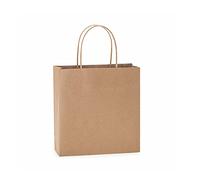 Shopper Delivery o Take Away per Negozi in Carta Kraft da 90 gr. Colore Avana | Manico Ritorto spago Resistente | Dimensioni (Varie) cm | Carta di qualità (10, 22x9x23cm)