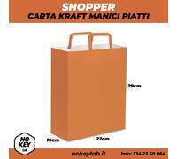 Shopper di Carta Kraft - Borse per la Spesa Ecocompatibili 30pz arancioni