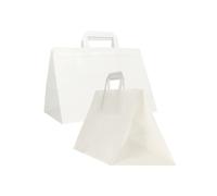 Eurofides® 200 Shopper White Food Line Bianco cm. 32+22x24