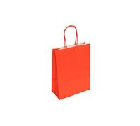 Shopper in carta color rosso, f.to cm 18+8x24