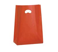 Shopper in Plastica con soffietto e manico a fagiolo (35 x 50cm - 100pz Arancio)