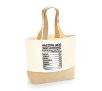 Shopper Maestra Regalo Personalizzabile con Nome maestra Valori nutrizionali Grazie Maestra Regalo Maestra fine Anno