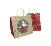 Mainetti Bags - 310004101AB15 - Shopper - maniglie cordino - 35 x 22 x 32 cm - carta biokraft - Big Santa - Mainetti Bags - conf. 15 pezzi - 102031 - Conf. da 1 Pz. - 310004101AB15