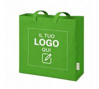 Shopper personalizzata Canvas 220gsm 40x35x12 cm con Soffietto e Manici Lunghi - Shopper Resistente Riutilizzabile - Personalizzabile per Stampa, Gadget e Uso Quotidiano