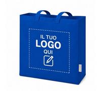 Shopper personalizzata Canvas 220gsm 40x35x12 cm con Soffietto e Manici Lunghi - Shopper Resistente Riutilizzabile - Personalizzabile per Stampa, Gadget e Uso Quotidiano