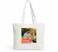 Shopper Personalizzata, Confezione da 1 to 100, 47 × 38 cm, Naturale