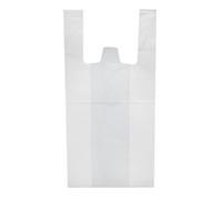 Shopper Plastica Bianca Tipo Maglietta Riutilizzabili 42x53cm Shopper Plastica Resistenti 1KG 70 Percento Riciclati Commercio Alimenti Supermercato Fruttivendolo Pescheria Mercato