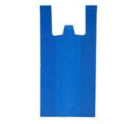 Shopper Plastica Blu Tipo Maglietta Riutilizzabili 42x53cm Shopper Plastica Resistenti 1KG 70 Percento Riciclati Commercio Alimenti Supermercato Fruttivendolo Pescheria Mercato