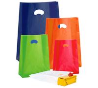 SHOPPER PLASTICA PE-HD colorate soffietto 35 x 50cm Soffietto 10 arancio 100 pz