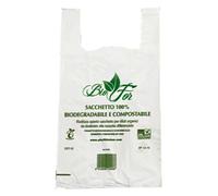 500 SHOPPER BORSE BIODEGRADABILI 24X40 COMPOSTABILE MATERIAL BIO BORSETTE MINI
