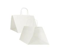Shopper Surf Maxi - 34 x 34 x 25 cm - carta kraft - bianco - Mainetti Bags - con