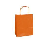 Mainetti Bags - 079795 - Shopper Twisted - maniglie cordino - 14 x 9 x 20 cm - carta kraft - arancio - Mainetti Bags - conf. 25 pezzi - 82244 - Conf. da 1 Pz. - 079795