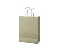 Shopper Twisted - maniglie cordino - 26 x 11 x 34,5 cm - carta kraft - salvia -