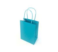 Shopper Twisted - maniglie cordino - 36 x 12 x 41 cm - carta kraft - turchese -