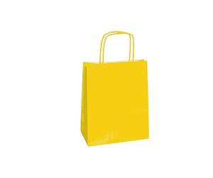 Shopper Twisted - maniglie cordino - 45 x 15 x 50 cm - carta kraft - giallo - Ma
