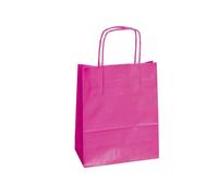 Shopper Twisted - maniglie cordino - 45 x 15 x 50 cm - carta kraft - magenta - M