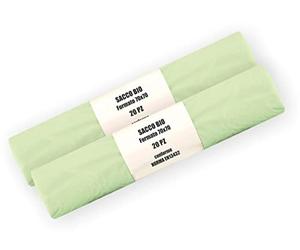 Shopperpack 40 Sacchi per Umido Organico Compostabili cm 70x70 70 litri - 2 Rotoli da 20 pezzi - Sacchetti per raccolta rifiuti umidi (40)