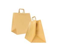 Shoppers Flat maxi - 36 x 32 x 36 cm - carta kraft - avana - Mainetti Bags - con