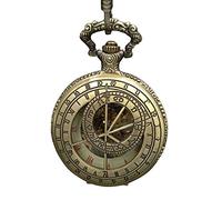 ShoppeWatch Orologio da tasca con catena Wind Up Scheletro Movimento Meccanico Steampunk Tono Oro Bronzo - Reloj de Bolsillo PW180