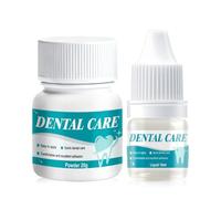 SHOPPGO Cemento Dentale Definitivo, Colla per Denti, Cemento per Denti per Cavità, Otturazioni Perse, Ponti, Corone, Otturazioni, Asciugatura Rapida, Facile da Applicare, 4 Pezzi