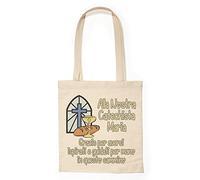 Shopping Bag Borsa in Cotone Personalizzabile Idea Regalo Catechista Fine Anno Catechesi Natale Pasqua Shopper con Manico Catechismo Prima Comunione Eucarestia Con Nomi Catechiste Bambini Bimbi 4