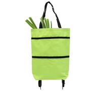 Shopping Bag With Wheels - 30L Foldable Oxford Cloth Shopping Trolley | Foldable Two-Stage Zipper Grocery Cart With Wheels Bag For Shopping