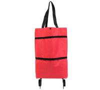 Shopping Bag With Wheels - 30L Foldable Oxford Cloth Shopping Trolley | Foldable Two-Stage Zipper Grocery Cart With Wheels Bag For Shopping