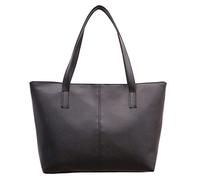 Shopping Borse Borsa a tracolla per le donne Inviato Cerniera fissa Fondo in pelle Per Borse Uncinetto, Nero , taglia unica