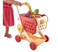 Shopping Cart for Kids, Grocery Cart Set with Play Kitchen Accessories, Educational Fruit and Vegetable Toy, Perfect for Preschool Learning Activities Role-Play Family Fun Boys Girls