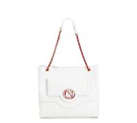 SHOPPING CON ACCESSORIO SMALTATO OVALE E CATENA INFILATA