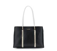 shopping con manici tubolari e applicazione di catene in metallo con infilatura