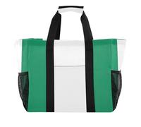 Shopping Cucina Borsa della spesa riutilizzabile Cartoon Beach Totes Donne Utility Bags Packable Pool Tote Boat Bag Trendy Gray, Bandiera della Nigeria, 15.4 X 9.8 X 12.8 inch