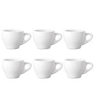 SHOPPING IN RETE Set 6 Tazzine da caffè Bianche Servizio Tazze caffè Ceramica 7x6cm Bianco