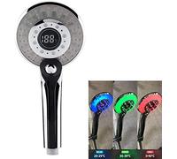 Shopping Pazzo 3 modalità di spruzzatura Display Digitale Soffione Doccia Portatile con Luce a LED a Controllo della Temperatura a 3 Colori