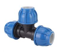 Cosiki Shopping Pazzo Connettore a T, Accessori per raccordi per Tubi dell'Acqua in plastica PE Connettore a T da 32 mm per Collegamento al Tubo