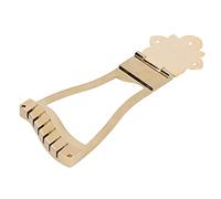 Shopping Pazzo Cordiera a ponte, cordiera per chitarra in metallo con viti per jazz per strumento musicale(oro)