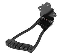 Shopping Pazzo Cordiera a ponte, cordiera per chitarra in metallo con viti per jazz per strumento musicale(Nero)