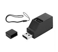 Shopping Pazzo Hub, 2,2 x 0,9 x 0,7 Pollici, Comodo Mini Splitter USB a 3 Porte, ABS Portatile per Computer Desktop(Black 2.0)
