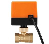 Shopping Pazzo Valvola a sfera elettrica, AC 220V Valvola a sfera motorizzata elettrica in ottone a 2 vie filettatura 1.6Mpa a 3 fili DN15 DN25(DN15)