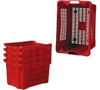SHOPROM, Cassetta Agricola in Plastica Traforata, Contenitore Impilabile per Frutta e Verdura, 52x36x31 cm (6)