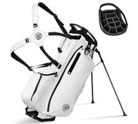 Shopsource Borsa da golf a 14 vie, leggera con supporto, per uomini e donne, con doppia cinghia ergonomica imbottita, divisori a tutta lunghezza, tasche multiple, cappuccio antipioggia