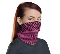 SHOPUKASA Keffiyeh - Sciarpa tattica militare in cotone, per uomo e donna, con sacchetto di carta, Magenta, Taglia unica