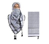 SHOPUKASA Keffiyeh - Sciarpa tattica militare in cotone, per uomo e donna, con sacchetto di carta, Palestina (Originale), Taglia unica