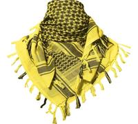 SHOPUKASA Keffiyeh - Sciarpa tattica militare in cotone, per uomo e donna, con sacchetto di carta, Sabbia del deserto, Taglia unica