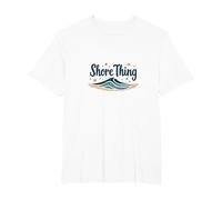 Shore Thing: Onde da Spiaggia e Conchiglie Estate Maglietta, Uomo Taglie Grandi, Bianco, 4X Tall