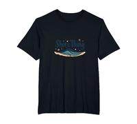 Shore Thing: Onde da Spiaggia e Conchiglie Estate Maglietta, Uomo Taglie Grandi, Nero, 4X Tall