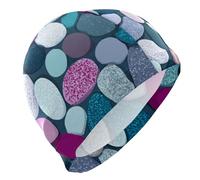 Shores Pebbles Cuffia da nuoto multicolore per donna Cuffia impermeabile per capelli corti per nuoto Protezione dei capelli e riduzione della resistenza gorros para nadar en piscina mujer